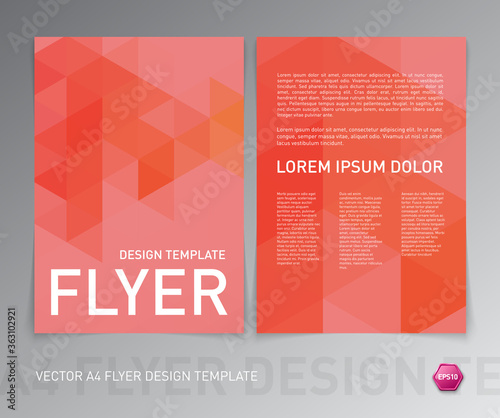vector flyer design template. book cover, booklet, leaflet, poster layout. 
