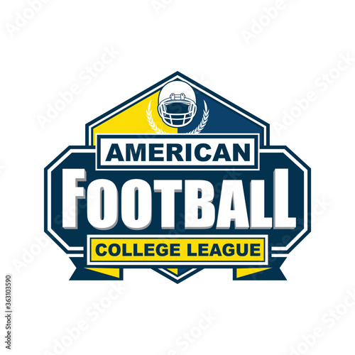 American Football Badge Logo Design Template