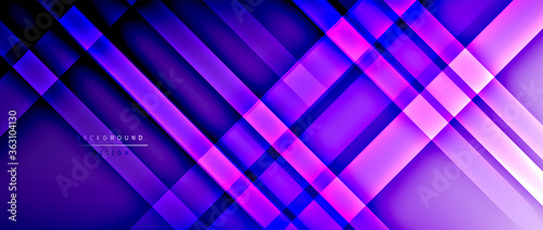 Bright gradient neon lines abstract background