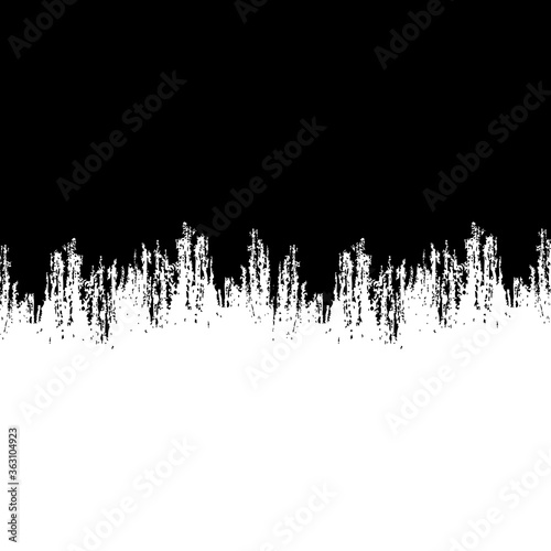 Black Paint Border With Isolated White Background, Vector Illustration