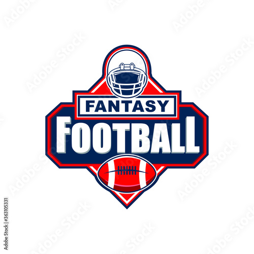 American Football Badge Logo Design Template