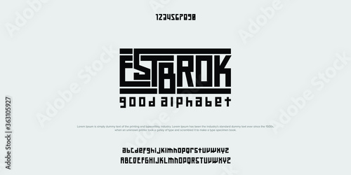 Custom simple font. Alphabetical design typeface vector illustrations