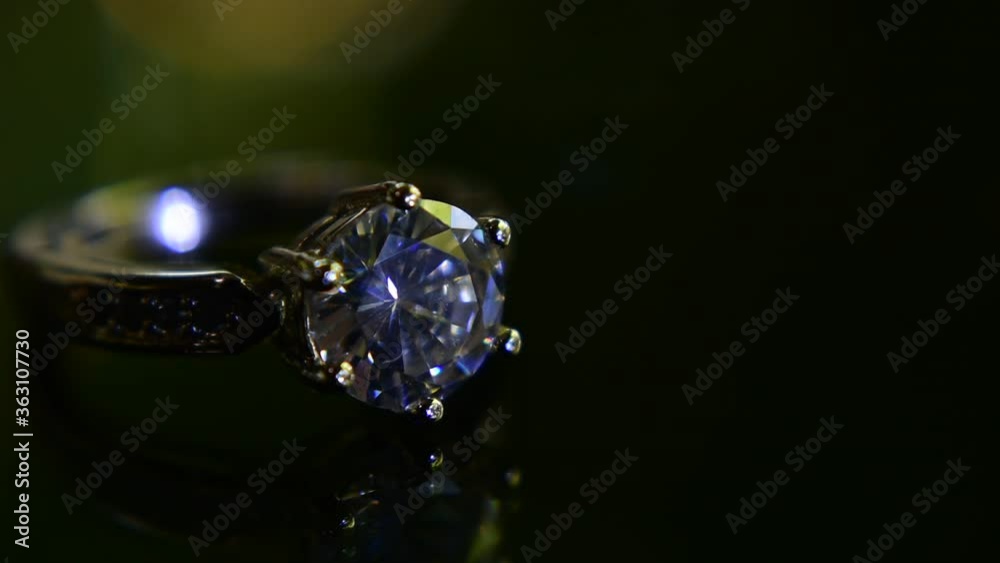 White gold ring set with diamonds is a luxurious jewelry.
White gold ring set with diamonds is a luxurious jewelry.