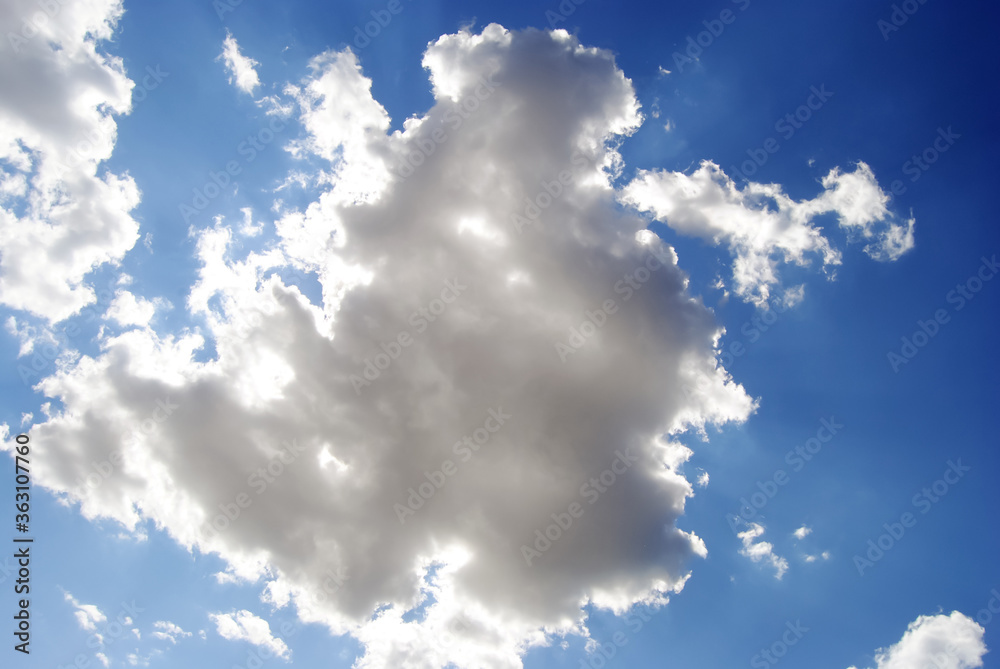 sky, clouds, blue, cloud, white, 