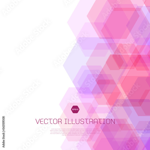 vector geometric background with hexagons