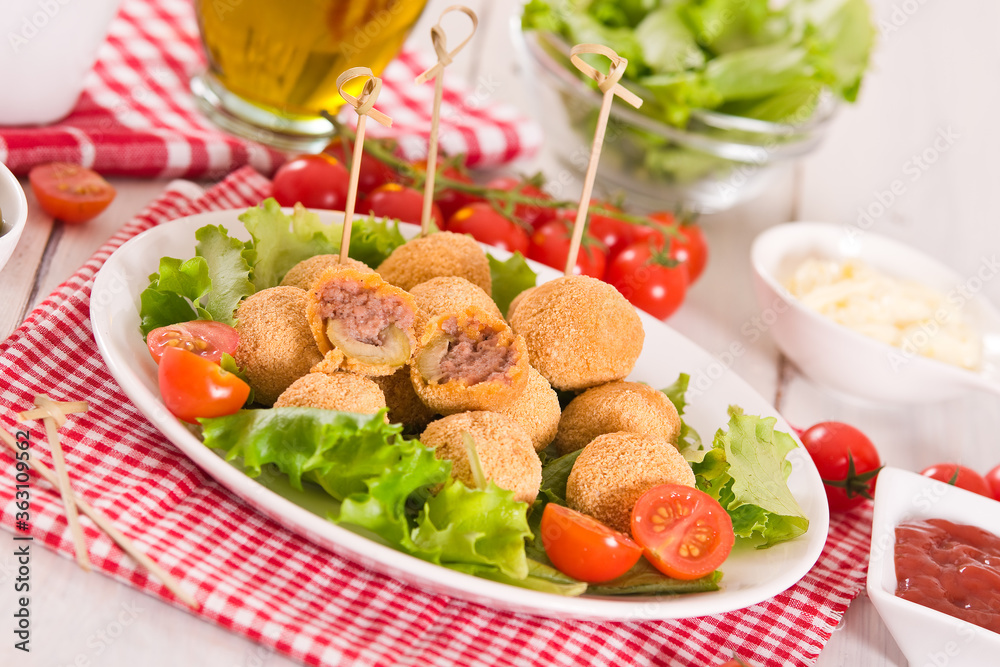 Ascoli stuffed olives.
Ascoli stuffed olives.