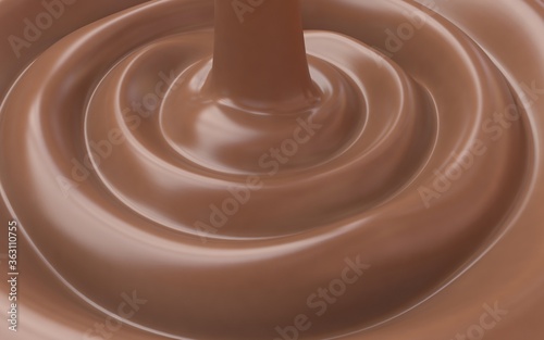 3D chocolate swirl 