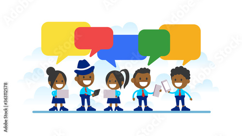 Internet communication of African people.
