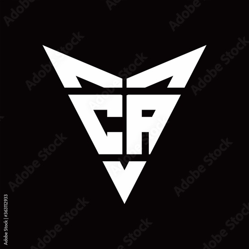 CA Logo monogram with back drop shape logo design template