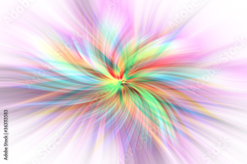Colorful and artistic twirl in abstract shapes