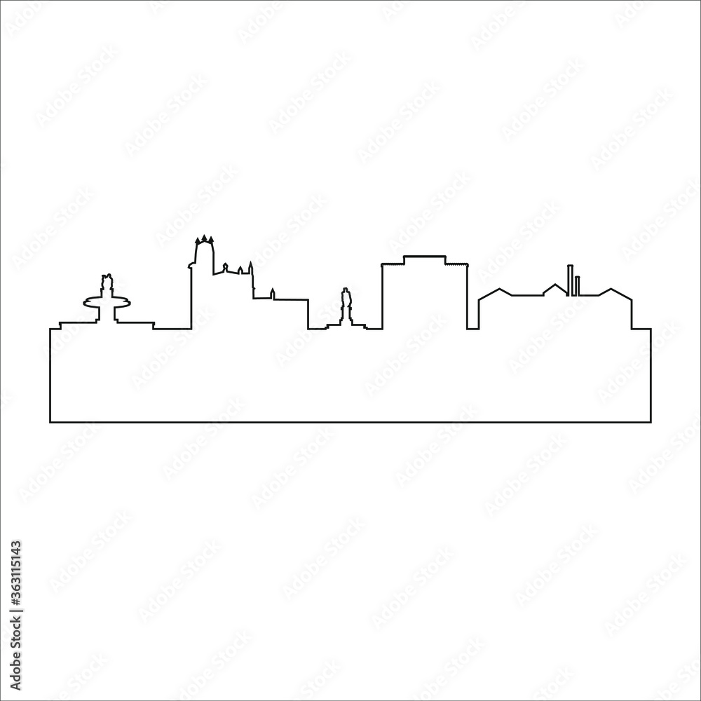 Saint-Sauveur Aix-en-Provence city skyline in France. Saint-Sauveur Aix-en-Provence city skyline in France.
