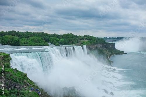 The Niagara Falls on a cloudy day  shot in American side.