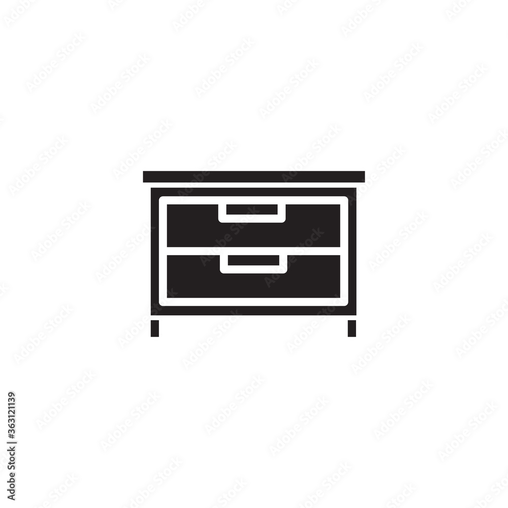 Drawer icon vector