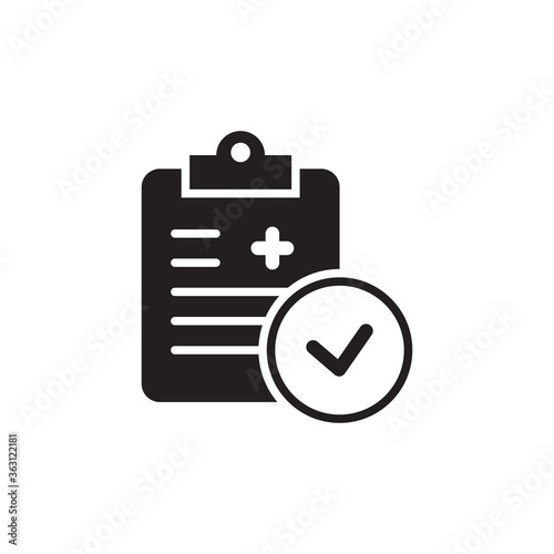 medical report icon vector symbol template