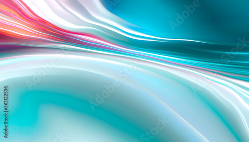 Abstract modern background with smooth neon liquid lines. Light lines, bright accent background. Acrylic fluid abstract.