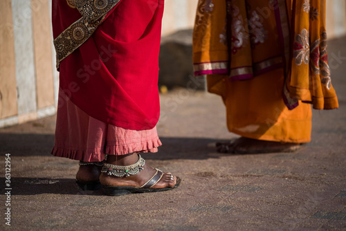 classic indian women dress at kanyakumari, Tamilnadu, India.