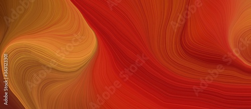 background graphic illustration with modern curvy waves background illustration with firebrick, bronze and sienna color