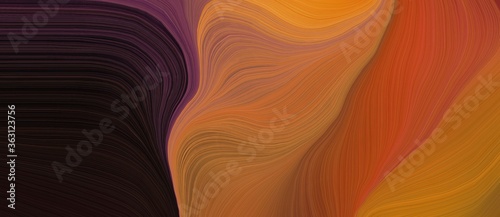 background graphic design with modern soft swirl waves background design with sienna, very dark pink and old mauve color