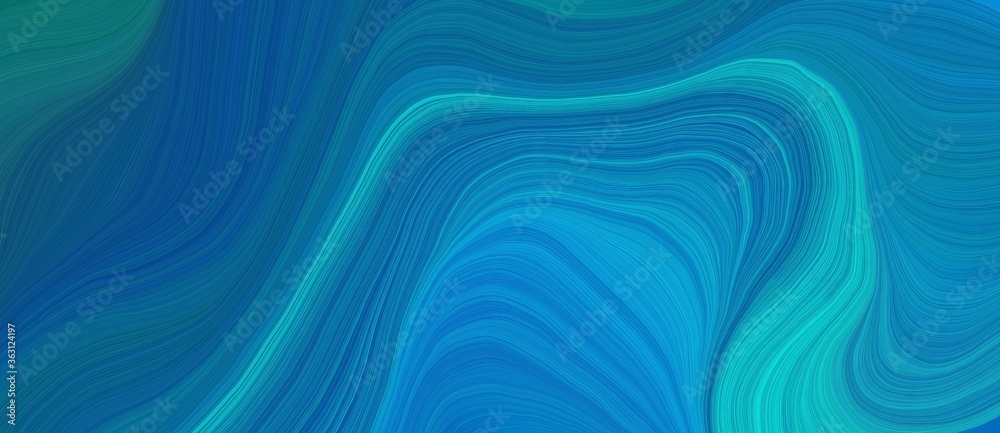 Fototapeta: background graphic element with abstract waves design with  strong blue, dark cyan and dark... #363124197 '
