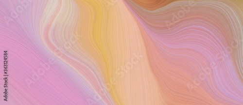 background graphic illustration with modern curvy waves background design with tan, peru and dark salmon color