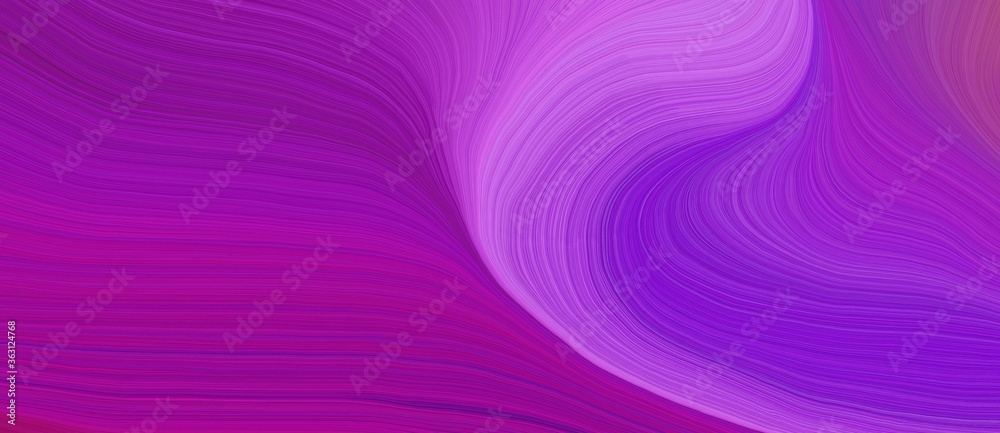 Obraz premium background graphic design with modern soft curvy waves background illustration with dark orchid, orchid and medium orchid color