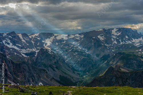 The mountain landscape at bear tooth highway  Montana.