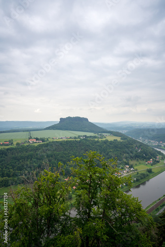 View from the Fortress Koenigstein at the Lilienstein