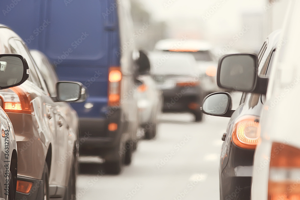 hot summer day on the road landscape in traffic jam / abstract urban view in traffic hot summer day on the road landscape in traffic jam / abstract urban view in traffic