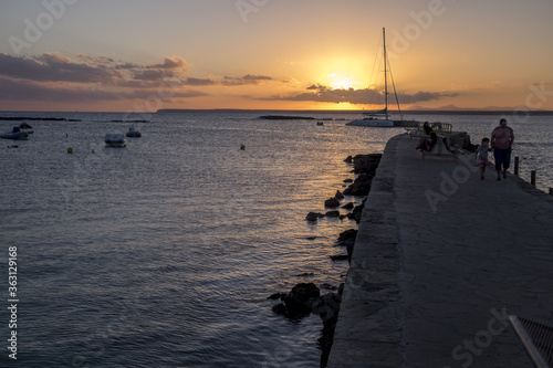 sunset at the pier