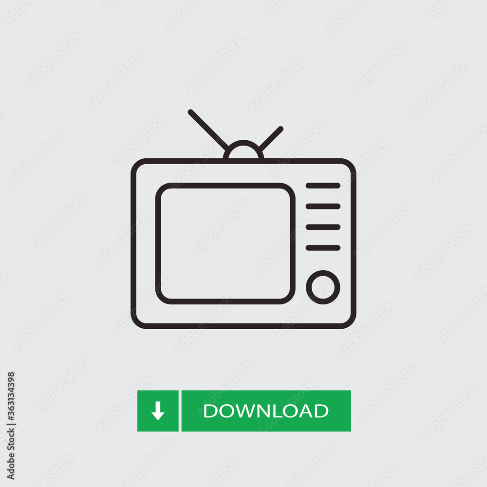 Television icon vector. TV sign Television icon vector. TV sign