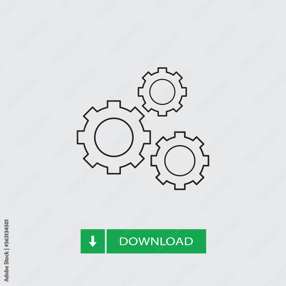 Gear icon vector. Cogwheel sign Gear icon vector. Cogwheel sign
