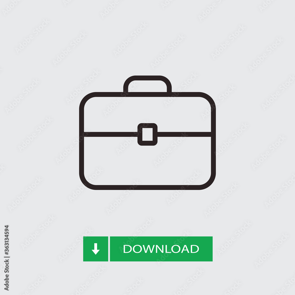 Briefcase icon vector. Suitcase sign Briefcase icon vector. Suitcase sign