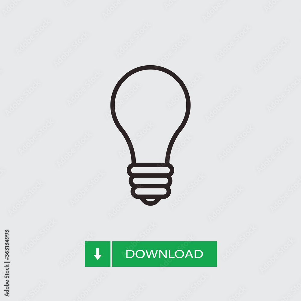 Light bulb icon vector. Idea sign Light bulb icon vector. Idea sign