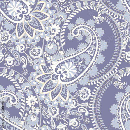 Paisley - seamless ethnic pattern. Indian floral vintage background