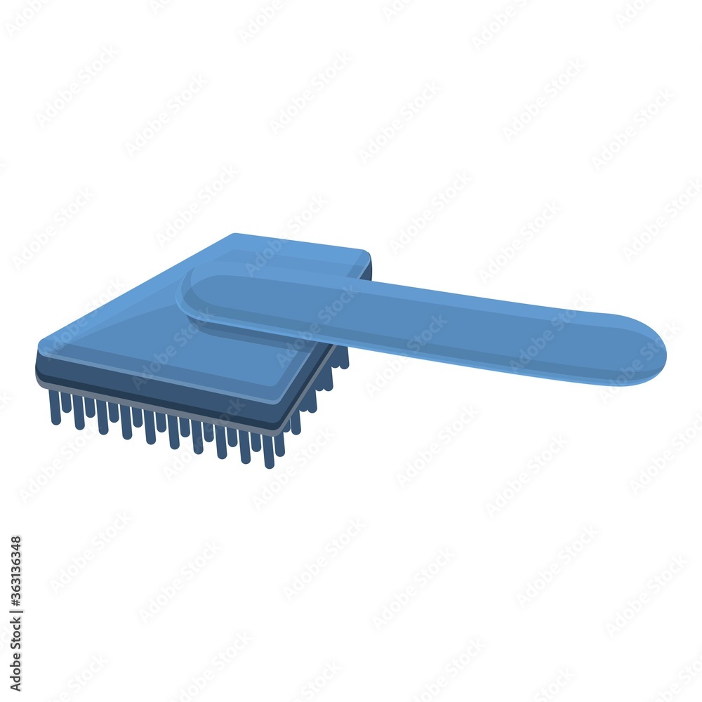 Groomer plastic brush icon. Cartoon of groomer plastic brush vector icon for web design isolated on white background Groomer plastic brush icon. Cartoon of groomer plastic brush vector icon for web design isolated on white background