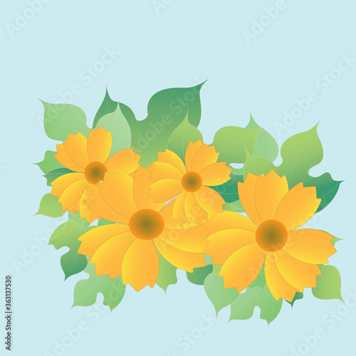 a bunch of yellow flowers