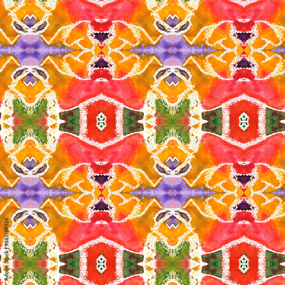 Fototapeta premium A seamless geometric pattern made from the handmade drawing.