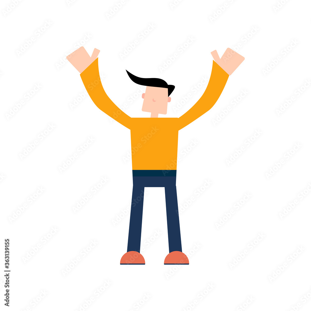Character Happy Flat design Illustration Vector Character Happy Flat design Illustration Vector