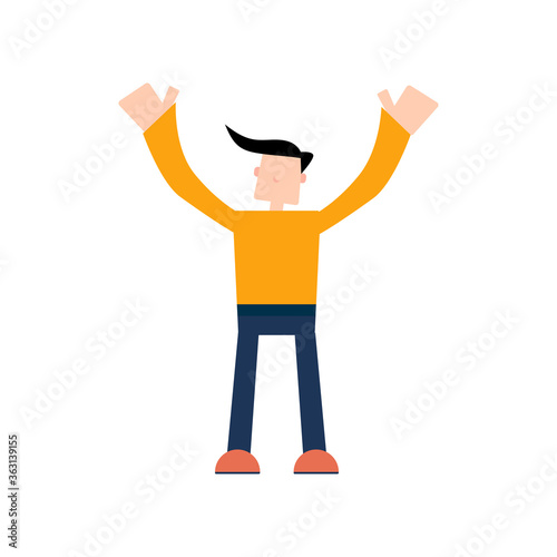 Character Happy Flat design Illustration Vector