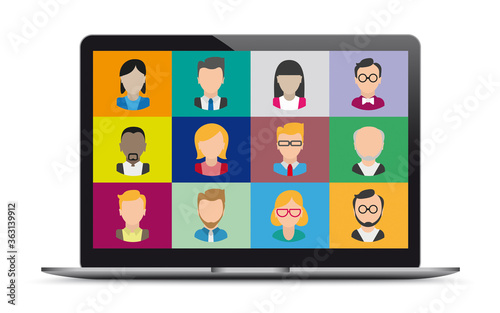 Notebook Video Teleconference People