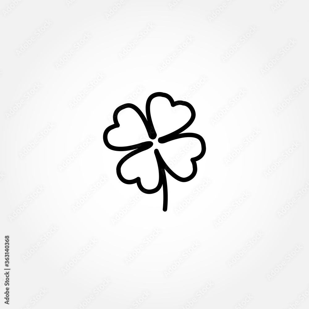 four leaf clover line icon. four leaf clover isolated line icon four leaf clover line icon. four leaf clover isolated line icon
