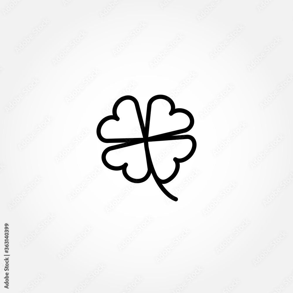 four leaf clover line icon. four leaf clover isolated line icon four leaf clover line icon. four leaf clover isolated line icon