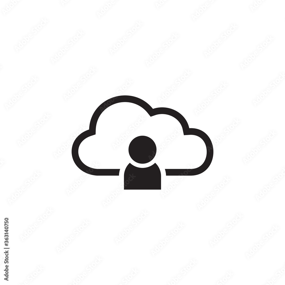 cloud contact icon , cloud data and service icon cloud contact icon , cloud data and service icon