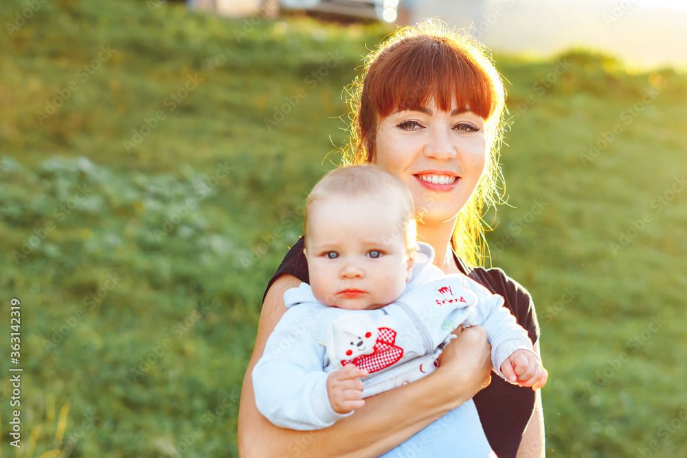 Fototapeta premium mother with a baby in her arms