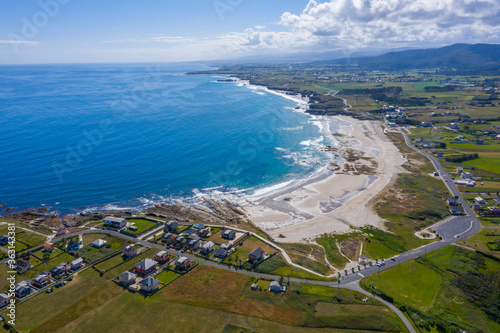 aerial view of Barreiros Beachs in Galicia Spain photo