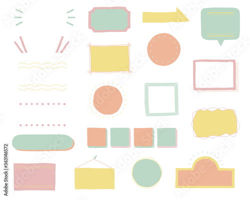 手書きのフレーム／見出し／タイトル／装飾／素材