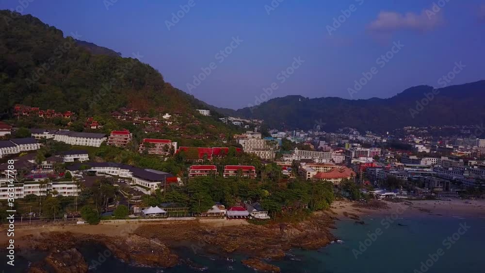 Thailand drone view of houses on the island. Thailand drone view of houses on the island.