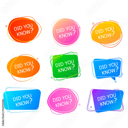 Set of did you know. 