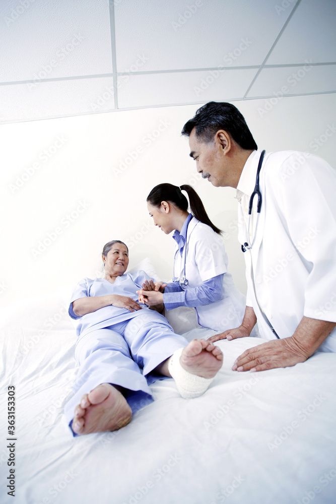 Doctor taking care of patient Doctor taking care of patient