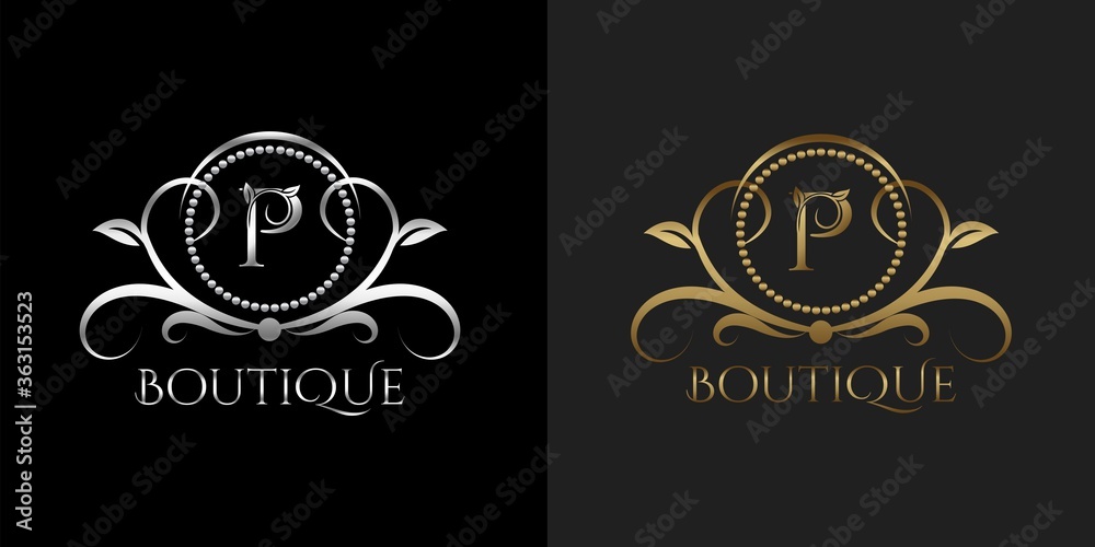 Luxury Logo Letter P Template Vector Circle for Restaurant, Royalty, Boutique, Cafe, Hotel, Heraldic, Jewelry, Fashion Luxury Logo Letter P Template Vector Circle for Restaurant, Royalty, Boutique, Cafe, Hotel, Heraldic, Jewelry, Fashion